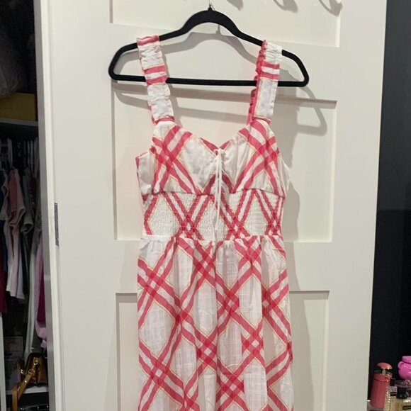 Betsey Johnson Dresses & Skirts - vintage betsey johnson windowpane smocked maxi dress